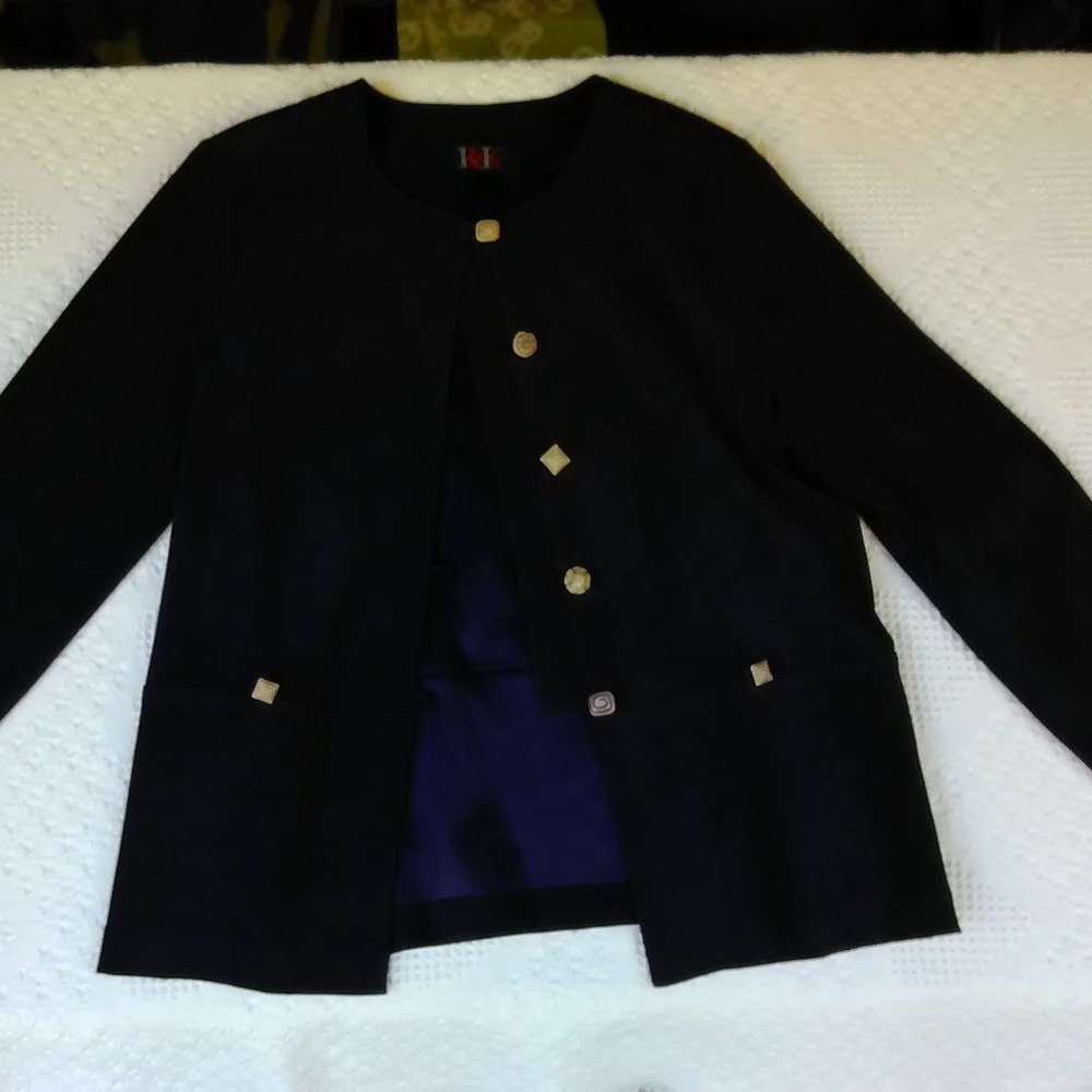 Purple velvet button up jacket